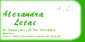 alexandra letai business card